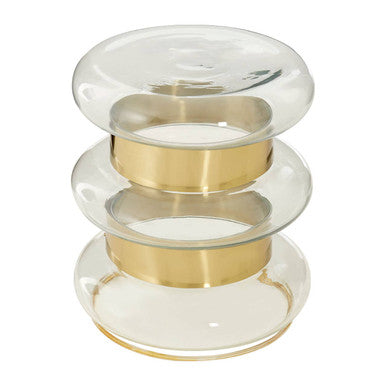 Margot Clear Glass And Gold Side Table