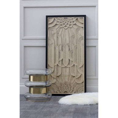 Margot Clear Glass And Gold Side Table