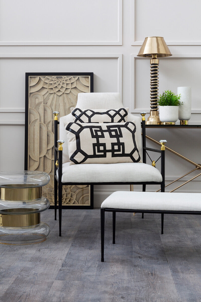 Margot Clear Glass And Gold Side Table