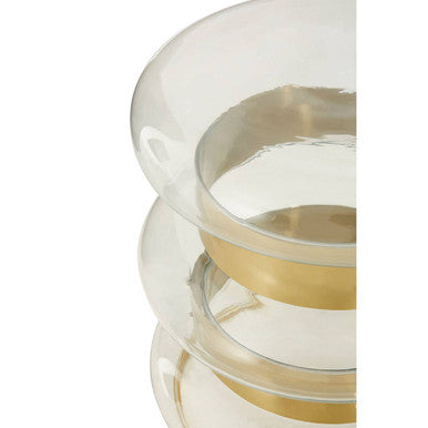 Margot Clear Glass And Gold Side Table
