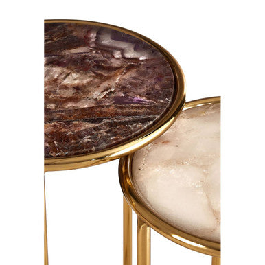 Vita Amethyst Top Set Of 2 Nesting Side Tables