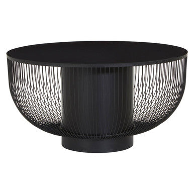 Trento Coffee Table With Black Glass Top
