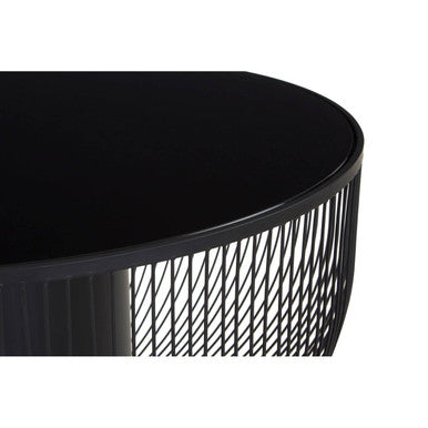 Trento Coffee Table With Black Glass Top