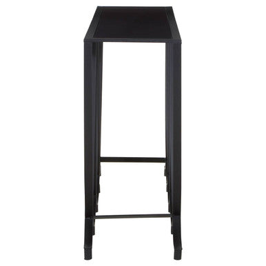 Trento Console Table With Black Glass Top