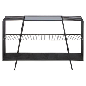 Trento Console Table With Grey Glass Top