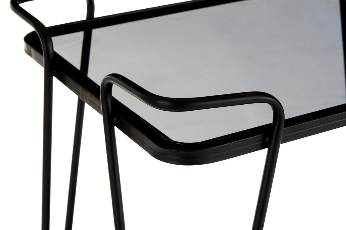 Trento Cart with Grey Glass Top