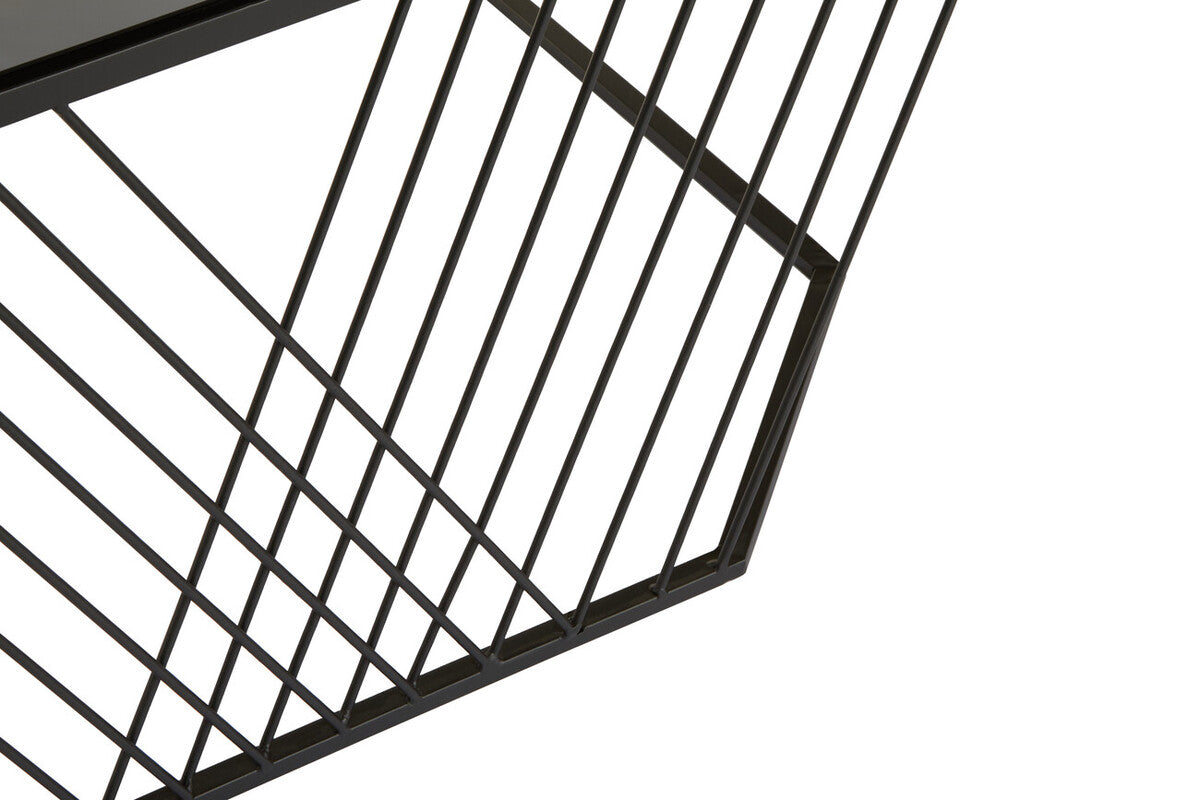 Trento Coffee Table With Grey Glass Top