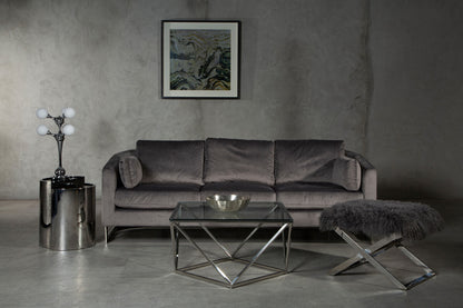 Freda 3 Seat Grey Sofa
