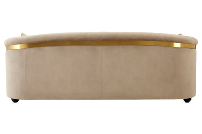 Fiji Three Seat Grey Cotton Velvet Sofa