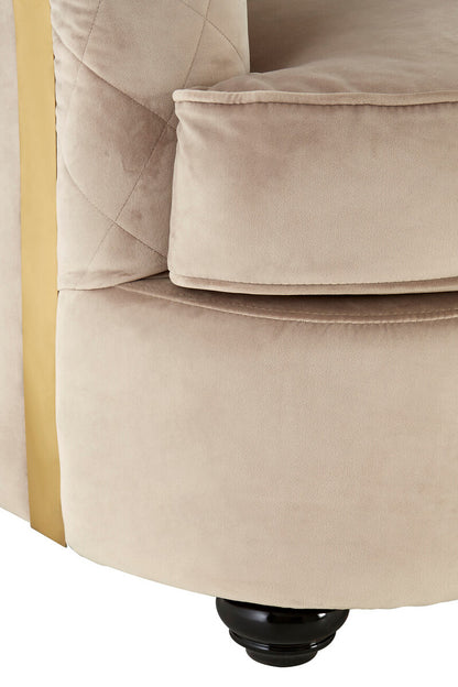 Fiji Three Seat Grey Cotton Velvet Sofa