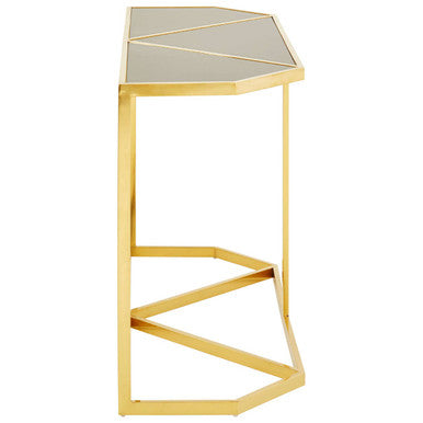 Horizon Black Tempered Glass Console Table