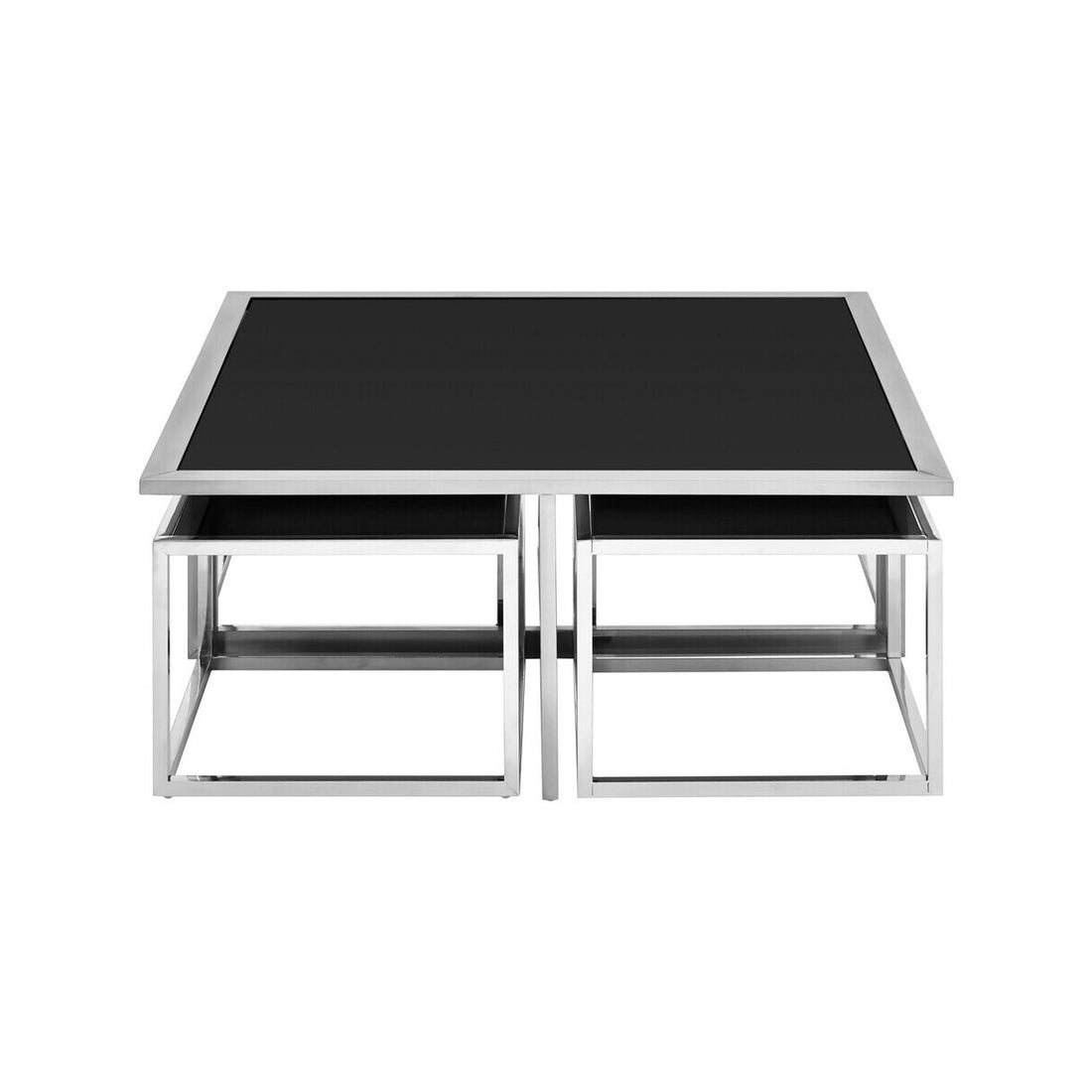 Horizon Silver Coffee Table And Stools Set