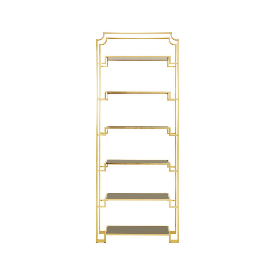 Horizon Rectangular Tempered Glass 6 Tier Shelving Unit