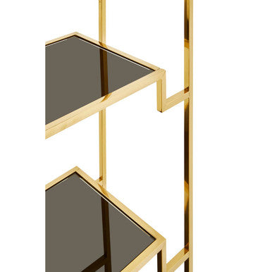 Horizon Rectangular Tempered Glass 6 Tier Shelving Unit