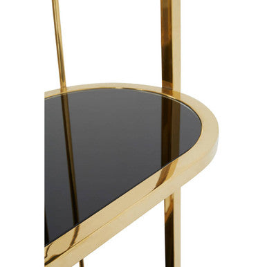 Horizon Gold Finish Cage Design Bookshelf