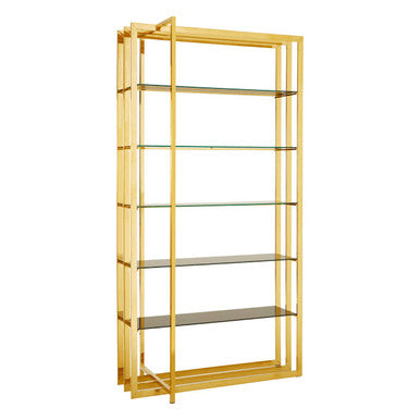 Horizon Rectangular Tempered Glass Five Tier Shelving Unit