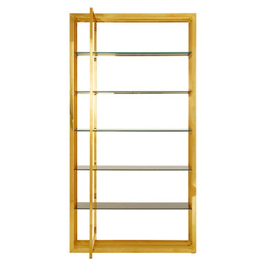 Horizon Rectangular Tempered Glass Five Tier Shelving Unit