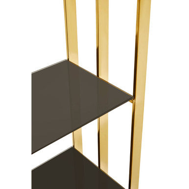 Horizon Rectangular Tempered Glass Five Tier Shelving Unit