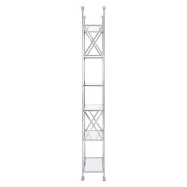 Horizon Cross Design 6 Tier Tempered Glass Shelving Unit