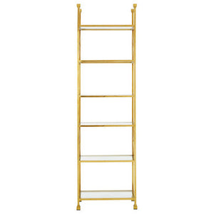 Horizon Gold Finish Cross Design Bookshelf