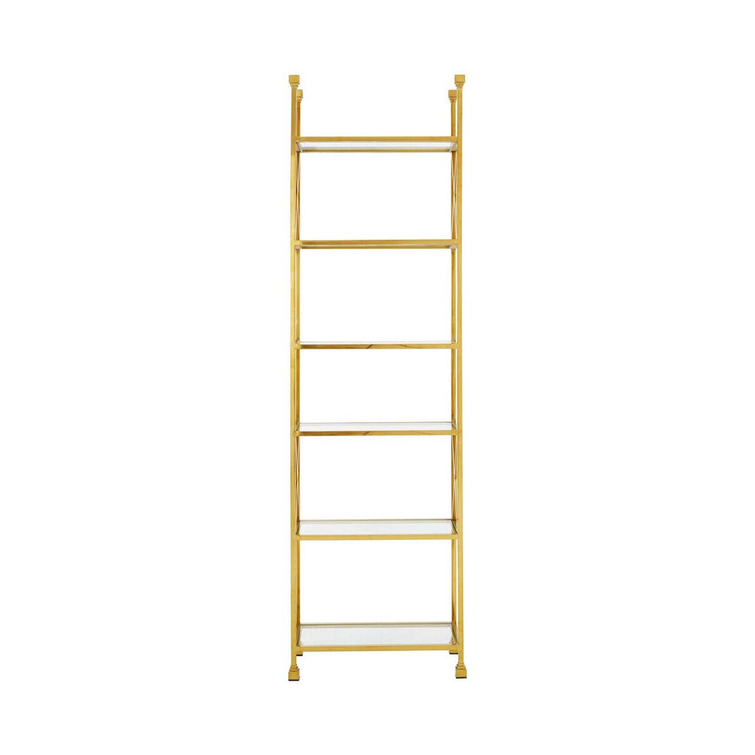 Horizon Gold Finish Cross Design Bookshelf