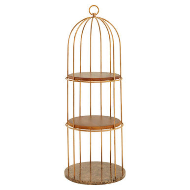 Horizon 3 Tier Small Cage Design Shelf Unit
