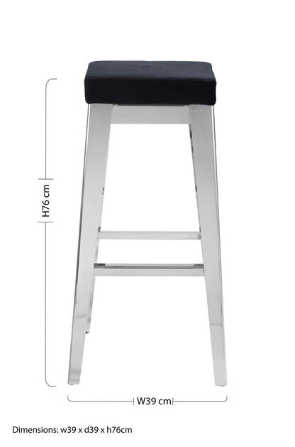 Horizon Silver Bar Stool