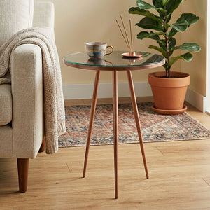 Akola Copper Finish Side Table