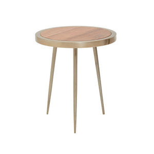 Almora Natural Acacia Wood Small Round Side Table