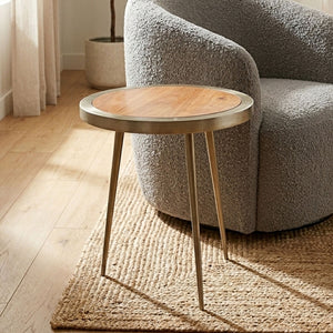 Almora Natural Acacia Wood Large Side Table