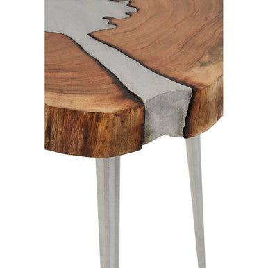 Almora Acacia Wood Log Side Table