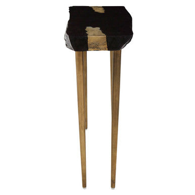 Asamra Black Acacia Wood Console Table