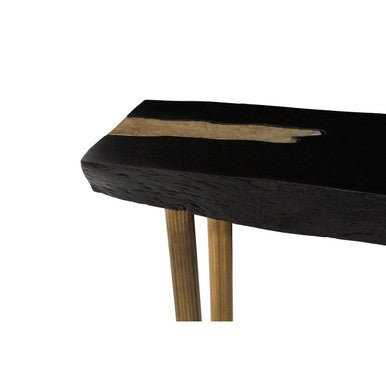 Asamra Black Acacia Wood Console Table