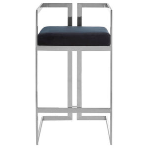 Azalea Bar Stool With Silver Frame
