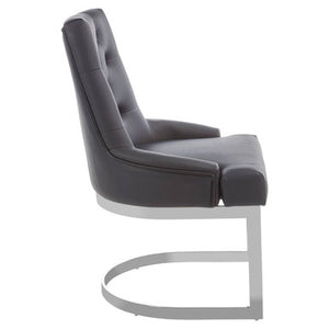Azalea Black Faux Leather Dining Chair