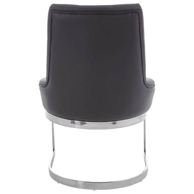 Azalea Black Faux Leather Dining Chair