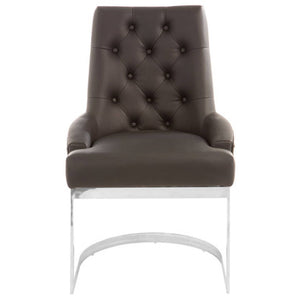 Azalea Black Faux Leather Dining Chair