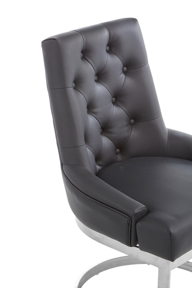 Azalea Black Faux Leather Dining Chair