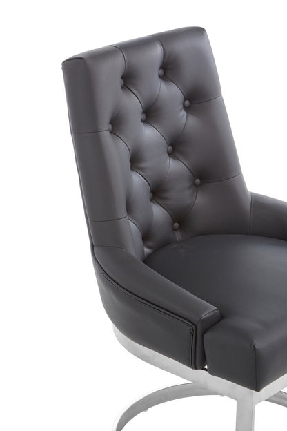 Azalea Black Faux Leather Dining Chair