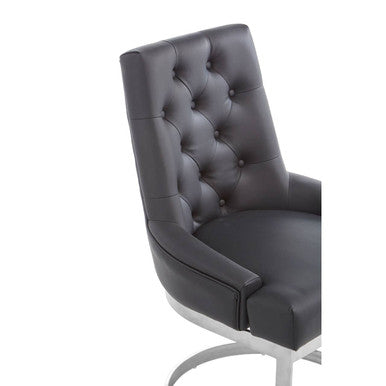 Azalea Black Faux Leather Dining Chair
