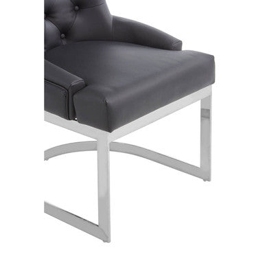Azalea Black Faux Leather Dining Chair
