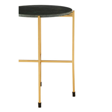 Templar Large Green Marble Top Side Table - Image 4