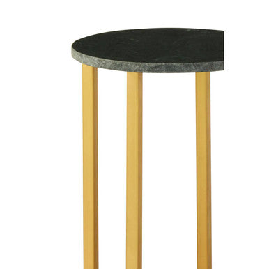 Templar Small Marble And Iron Side Table