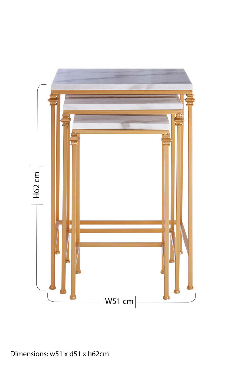Avantis Set Of 3 Square Side Tables