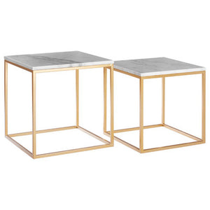 Avantis Set Of 2 Square Cuboid Side Tables