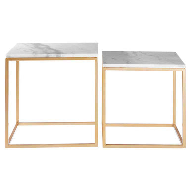 Avantis Set Of 2 Square Cuboid Side Tables