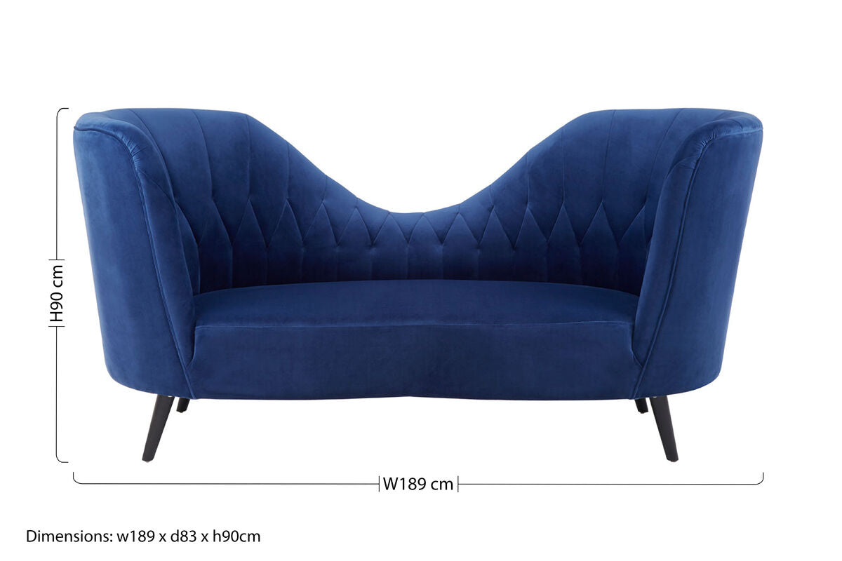 Malena Midnight Velvet Chaise - Image 8