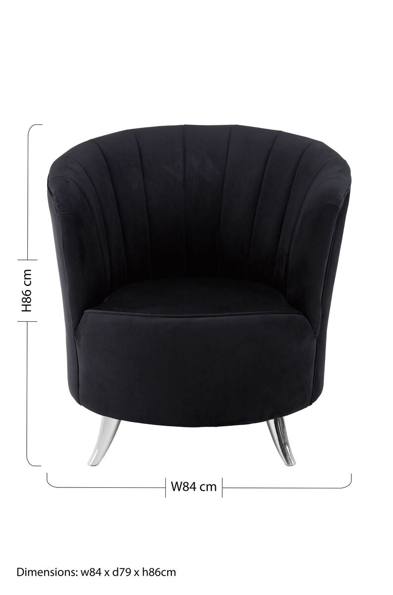 Maci Black Tub Chair