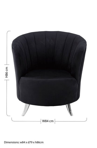 Maci Black Tub Chair