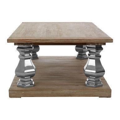 Richmond White Washed Pine Wood Coffee Table - Image 3